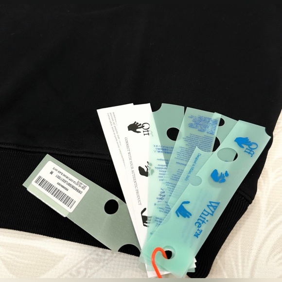 Off White Logo-Print Cotton-Jersey Sweatshirt M&L - Picture 7 of 12